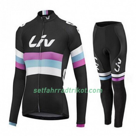 Radbekleidung Radtrikot Langarm + Lang Radhose 2015 CCC Liv Damen N001